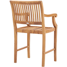 Teak Wood Castle Counter Stool with Arms