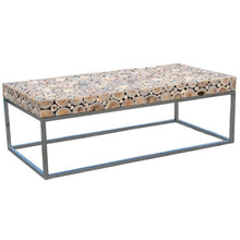 Teak Wood Coffee Table With Stainless Base - Chic Teak