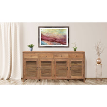 Recycled Teak Wood Louvre Cabinet with 4 Doors 4 Drawers - Chic Teak
