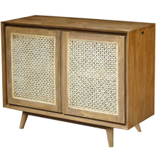 Recycled Teak Wood West Indies Cane Chest with 2 Doors