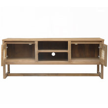 Recycled Teak Wood West Indies Cane Media Center with 2 Doors