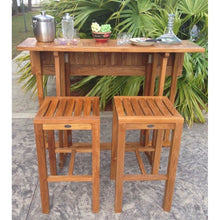 Teak Wood Hatteras Rectangular Folding Bar Table, 56 x 28 Inch - Chic Teak