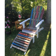 Adirondack Chair Including Footstool Made From Recycled Teak Wood Boats - Chic Teak