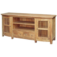 Waxed Teak Wood Belize Buffet / Entertainment Center - Chic Teak