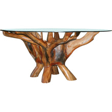 Teak Wood Root Coffee Table Including 43 Inch Glass Top - Chic Teak