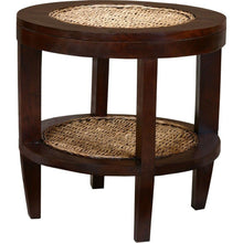 Dakar Mahogany and Banana Leaf Side Table - Chic Teak