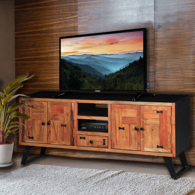 Everglades Recycled Acacia Wood Media Center