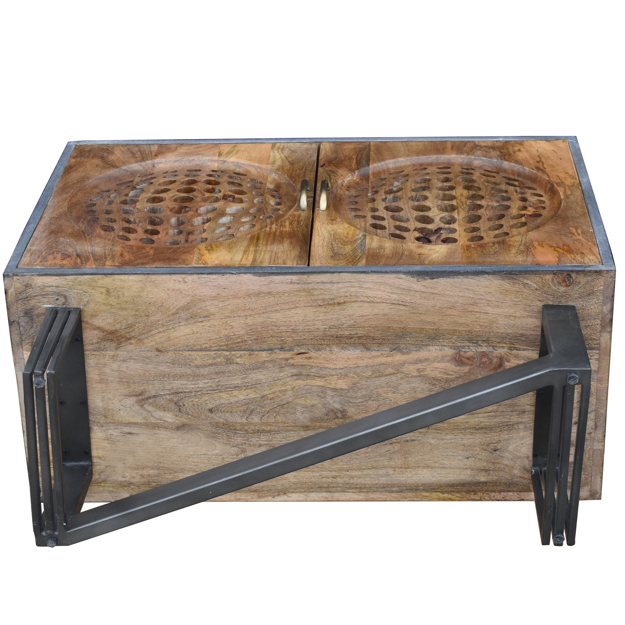 Lamat Recycled Mango Wood Bathroom Linen with 2 doors by Chic