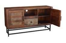Muyal Recycled Mango Wood Media Center with 2 Doors and 1 Drawer