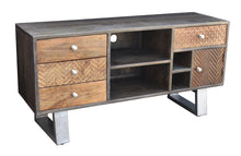 Akot Recycled Mango Wood Media Center with 4 Drawers