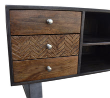 Akot Recycled Mango Wood Media Center with 4 Drawers