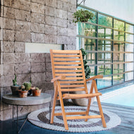 Teak Wood Italy Reclining Chair - Chic Teak