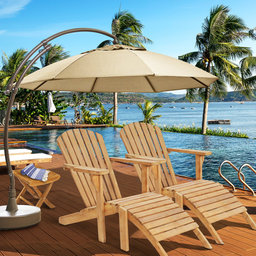 Sun 13 Ft. Easy Sun Cantilever Umbrella and the Original from Germany, Heather Canopy with Bronze Frame by Chic Teak only $1,799.00