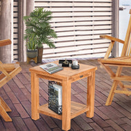 Teak Wood Tundra Square Side Table - Chic Teak