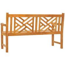 Teak Wood Chippendale Double Bench