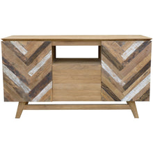 Recycled Teak Wood Brux Art Deco Dresser / Media Center, 59 Inch - Chic Teak