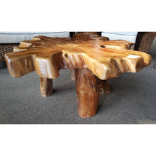 Brazil Suar Wood Unique Slab Coffee Table - Chic Teak
