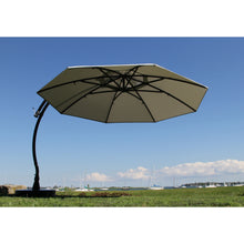Sun Garden 13 Ft. Cantilever Umbrella and Parasol, the Original from Germany, Heather Color Canopy with Bronze Frame - Chic Teak