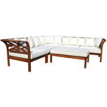 Teak Wood Long Island Ottoman - Chic Teak